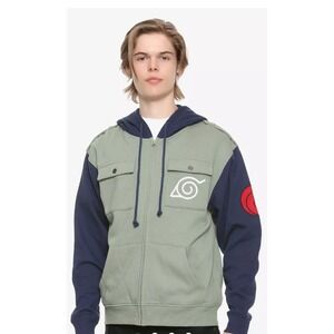Naruto Shippuden Kakashi Hatake Full Zip Hoodie Hot Topic Men's Unisex Medium